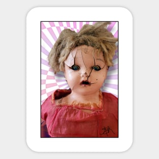 All Cracked Up Creepy Doll Sticker